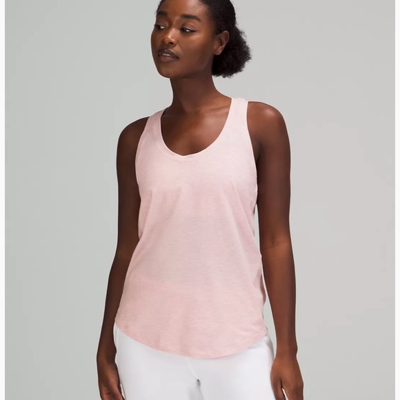 💕LULULEMON LOVE TANK-HEATHERED PINK PUFF, 10💕 - Picture 1 of 11